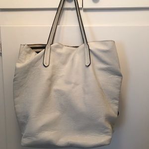 Splendid white leather tote